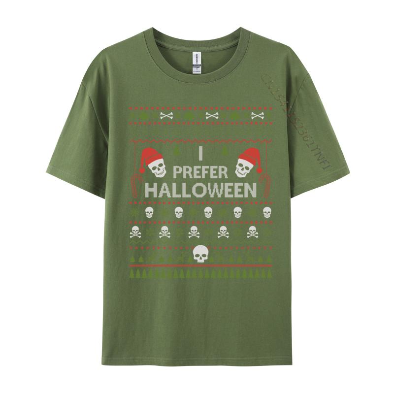 Ich bevorzuge Halloween Weihnachts-Pullover Lustige Hässliche Weihnachts-Feiertags-T-Shirts T-Shirt Hip Hop Modische Oberteile Hemden