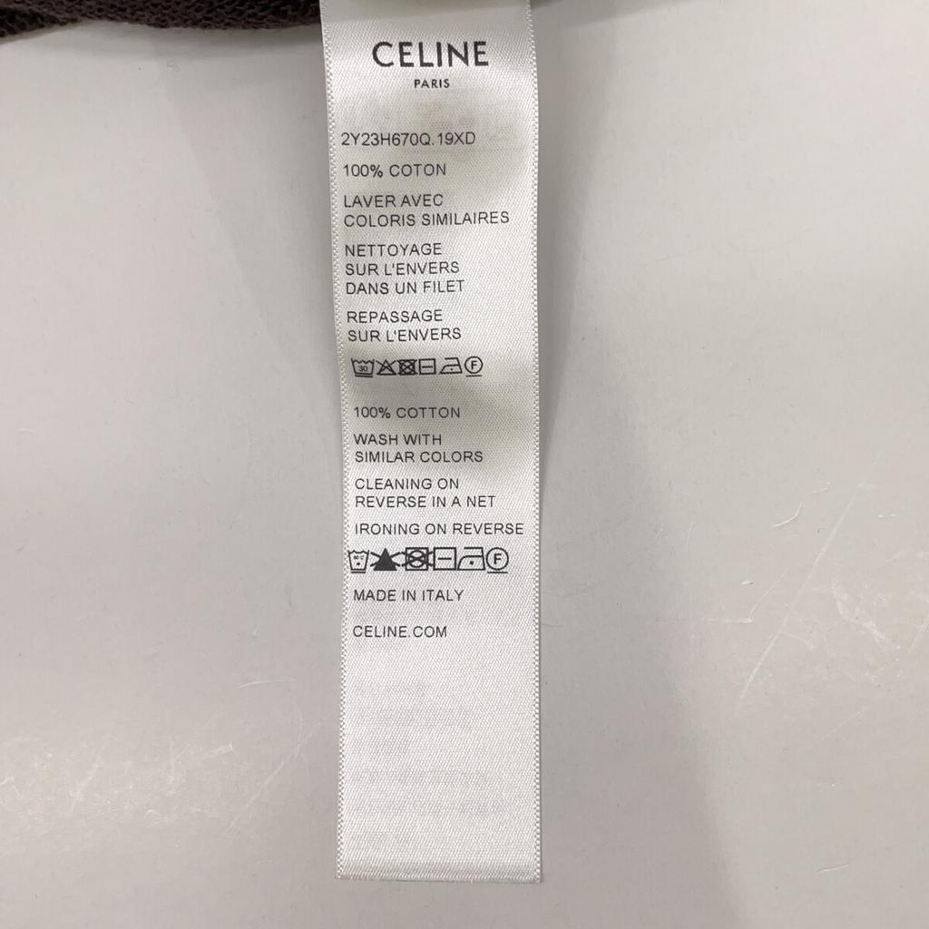 CELINE Cacao Brown 2Y23H670Q.19XD 24AW Triomphe Sweatshirt tops S BrownUsed