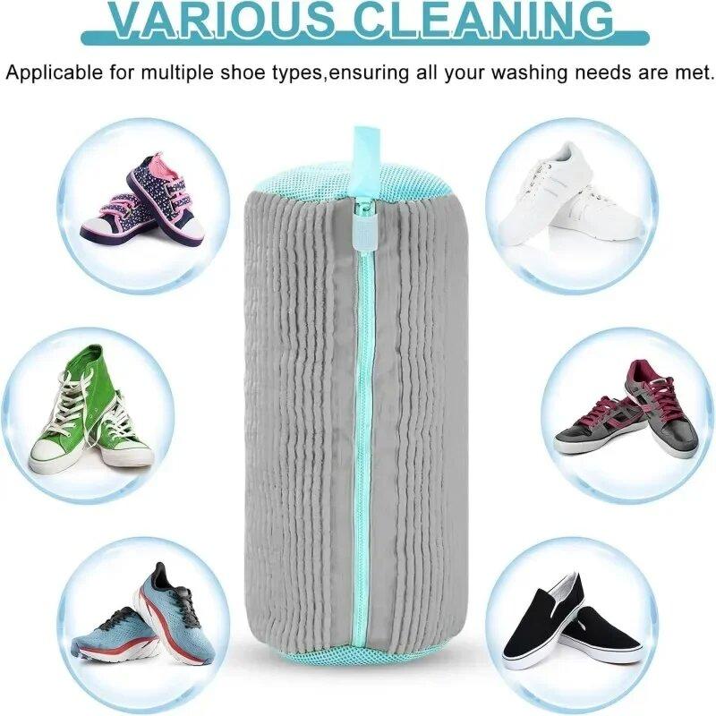 1PCS Wash Shoes Bag Padded Net Laundry Shoes Protector Fluffy fibers Polyester Washing Shoes Machine Laundry Bag Drying Bags
