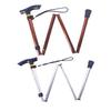 Reinforced Aluminum Telescopic Folding Walking Stick: Adjustable, Non-slip, Four-section Crutch for Hiking