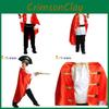 Capa Roja Vibrante Disfraz de Pirata Caribeño Para Niños Perfecto Para Fiestas Temáticas