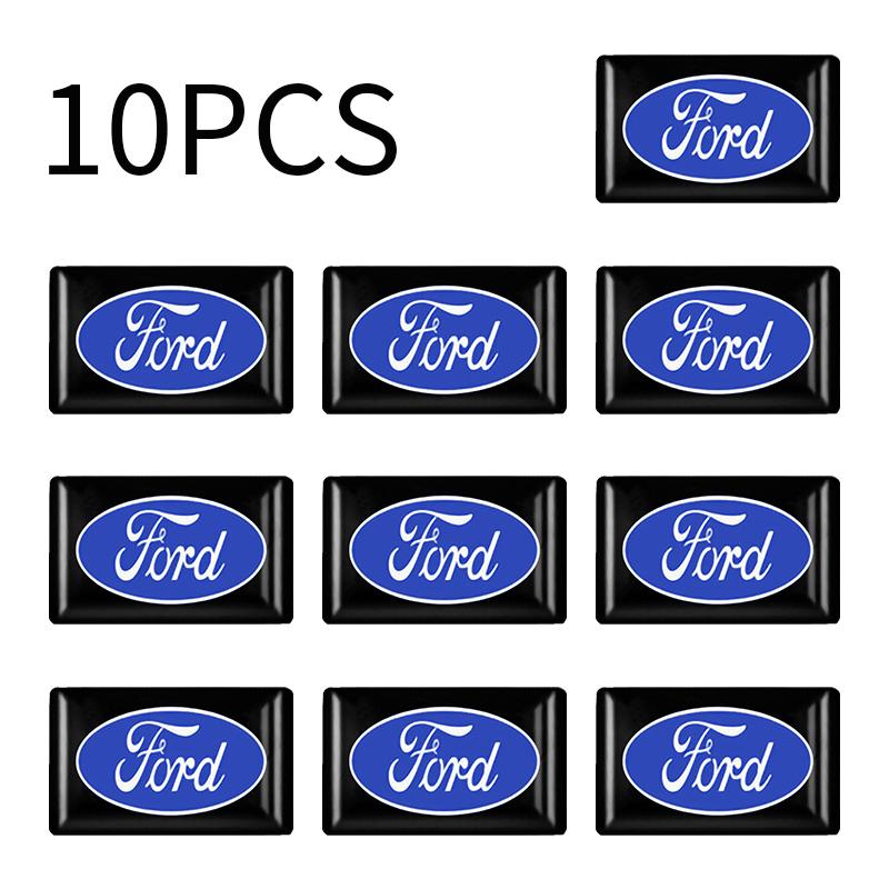 AACY1 10/20PC Car Styling 3D Epoxy Decoration Emblem Sticker Decal For Ford Fiesta EcoSport ESCORT Ranger Mondeo Mustang FOCUS 2 3 4 5