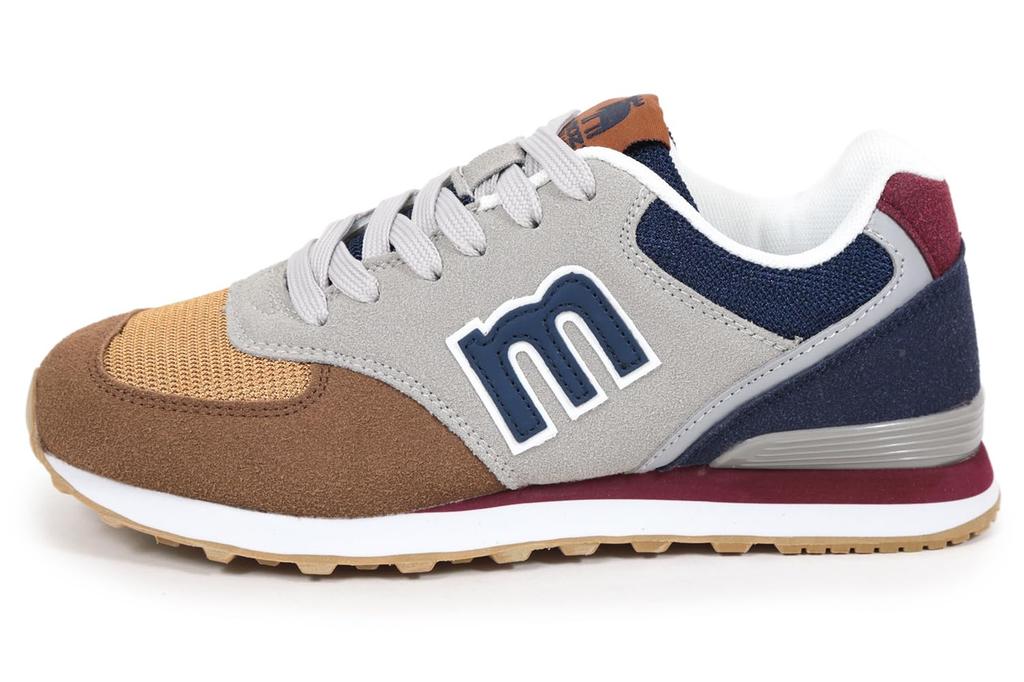 Mozu Lightweight Sneakers with a Combination and Brown Size Women's Low-Top Two-Tone Non-Slip Sole, Gray, 24.5cm