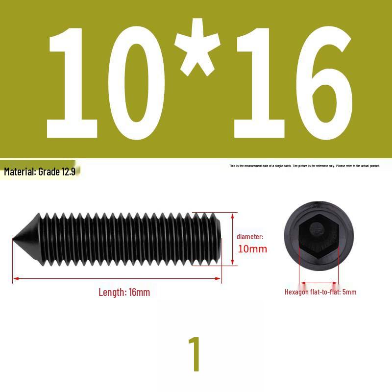 12.9 Edelstahl 304 Innensechskant Kegelspitze Gewindestift M2/M3