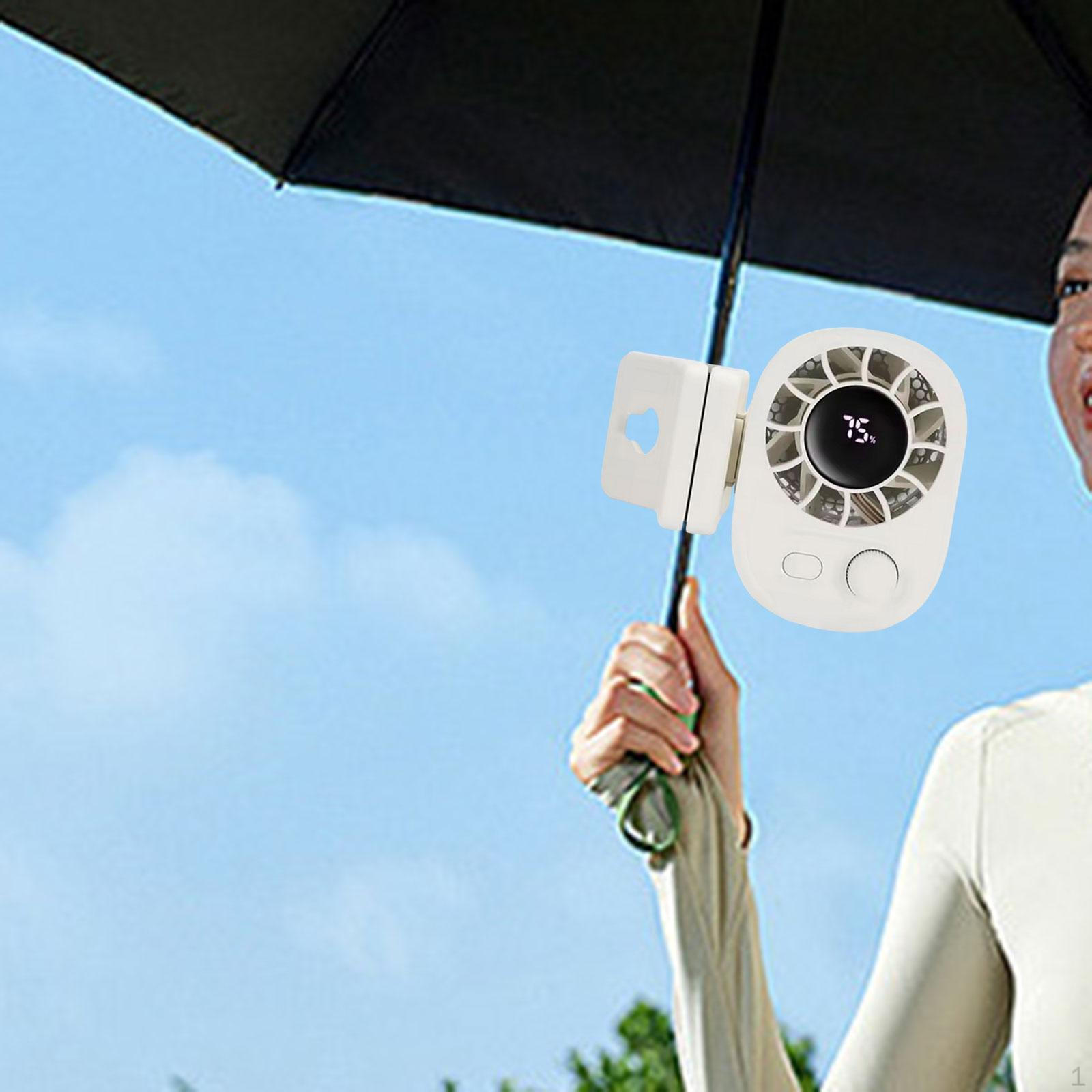 

Mini Fan Clip on Adjustable Multifunction 360° Rotating Quiet Summer Gifts for Sports Fishing білий