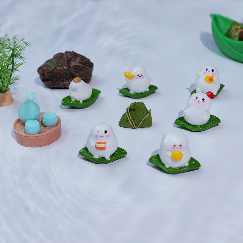 Micro-landscape Ornaments, Dragon Boat Festival Zongzi, Meat Dumplings, Festive Atmosphere Decoration, Tabletop Furnishings, Resin Handicrafts Fairie