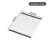 Black Stainless Steel Foldable Drain Rack for Kitchen Sink