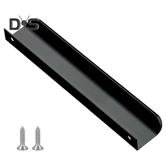 Finger Pull Cabinet Handle Rustproof Polished Surface Rounded Edge Finger Cabinet Pull Concealed Handle