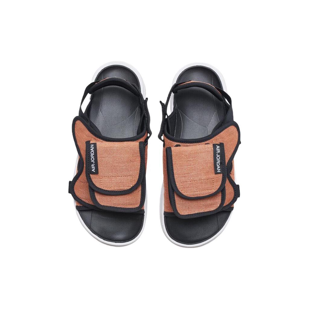 New JORDAN Ls Slide Sports Orange Sandals 'Rust Orange Peak White University Red' CZ0791-801