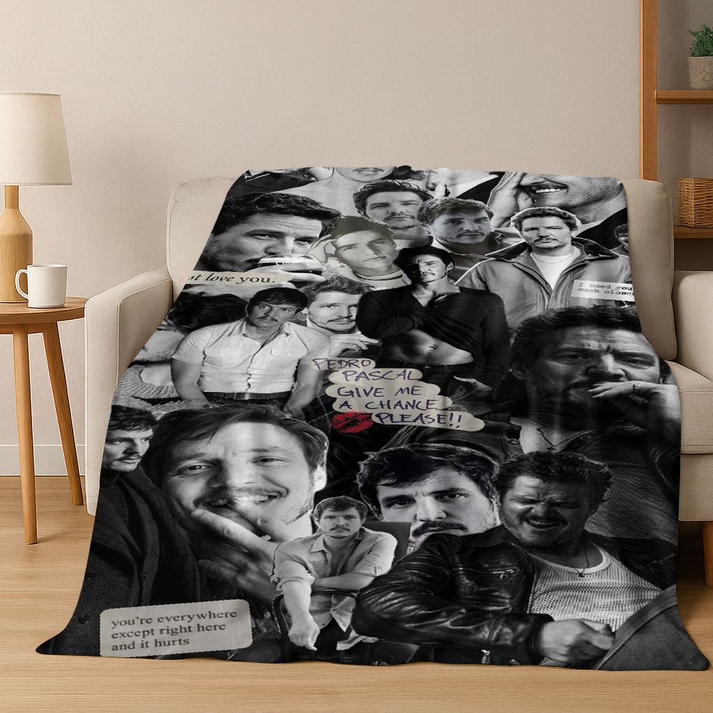 3D Jose Pedro Balmaceda Pascal Star Flannel Blanket Soft Warm Blanket for Bedroom Living Room Bed Travel Camping Picnic Gift