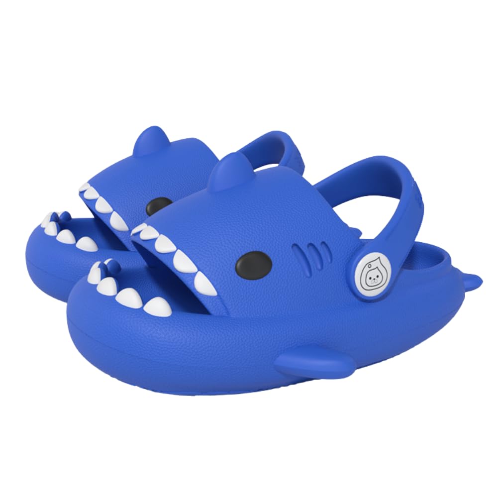 

Shark Sandals Тапочки Шльопанці Indoor Outdoor Sandals Shark Kids Strap [ALVEIN] Дитячі (Синій, 19,0 см) синій