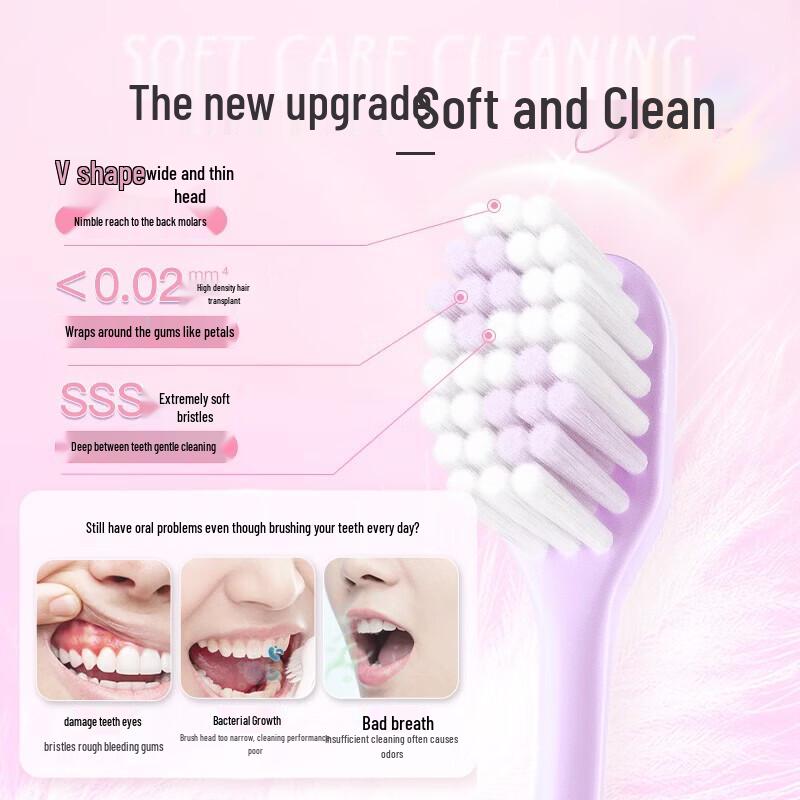 Shuke Wide-Head Sakura Smart Toothbrush (2-Pack)