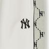 MLB New York Yankees FW24 Retro Patchwork Comfortable Simple Versatile Cuffed Casual Pants Unisex Bottoms Cream 3APTM0244-50CRS