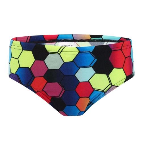 Speedo Mens Geometric Hexagon Full Coverage Swim Briefs