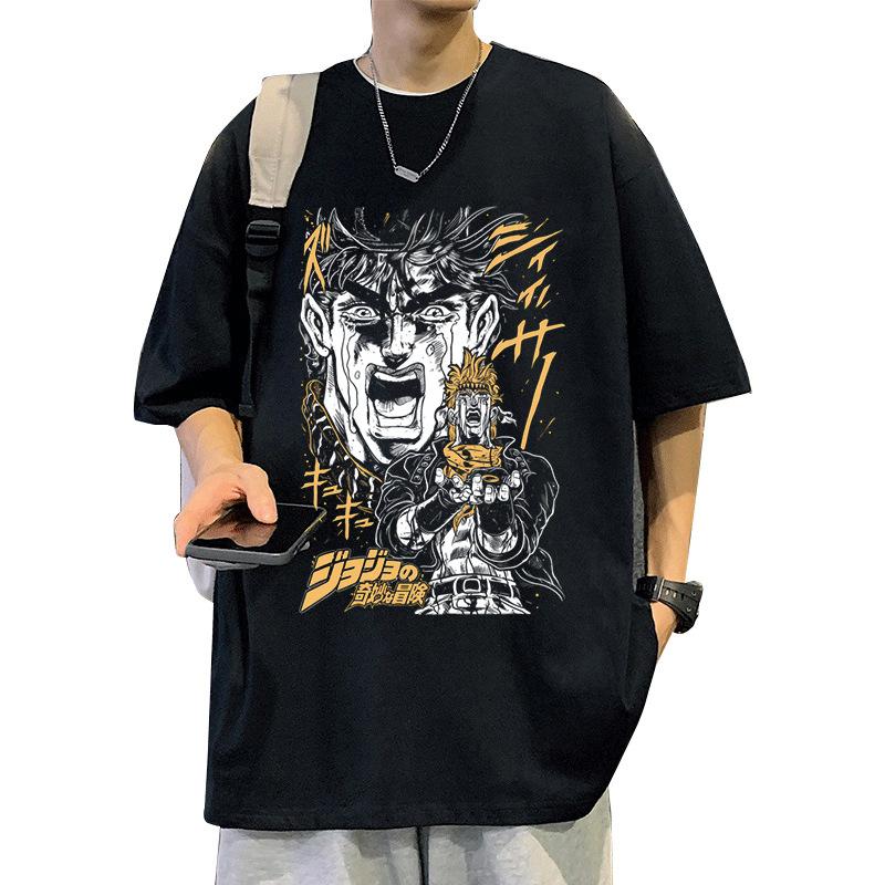 Vinegar Double Jojos Bizarre Adventure Anime Trend Tshirt Cotton Graphic Tee Unisex Unisex Summer Streetwear