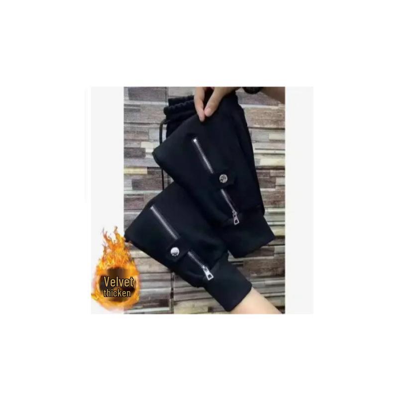 Women's Fleece-lined Harem Sweatpants: Thick, Slimming, Sporty, Versatile, Casual, Trendy Joggers for Autumn/Winter 2025.