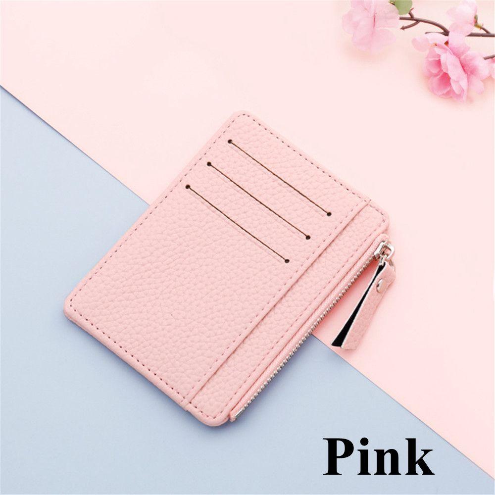 Women's Ultra-thin Card Holder Korean Coin Purse Zipper Card Holder Candy Color Bus Student Bank Card Holder Dollar Bag