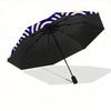 1pc Concentric Circles Automatic Open/Close Umbrella, Umbrella with cartoon Design, Portable Compact Umbrella for Men & Women, Good Holiday
