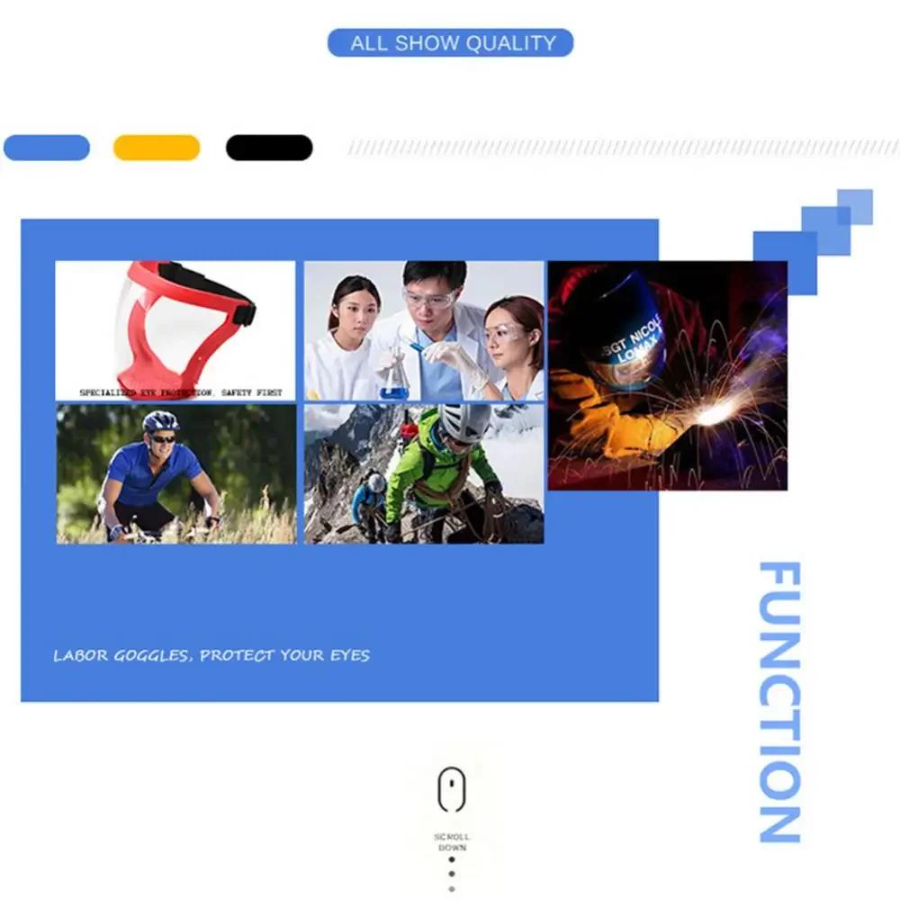 Transparent Full Face Shield Splash-proof Welding Safety Glasses Face Shield Windproof Mask Unisex Eye Protection Face Mask