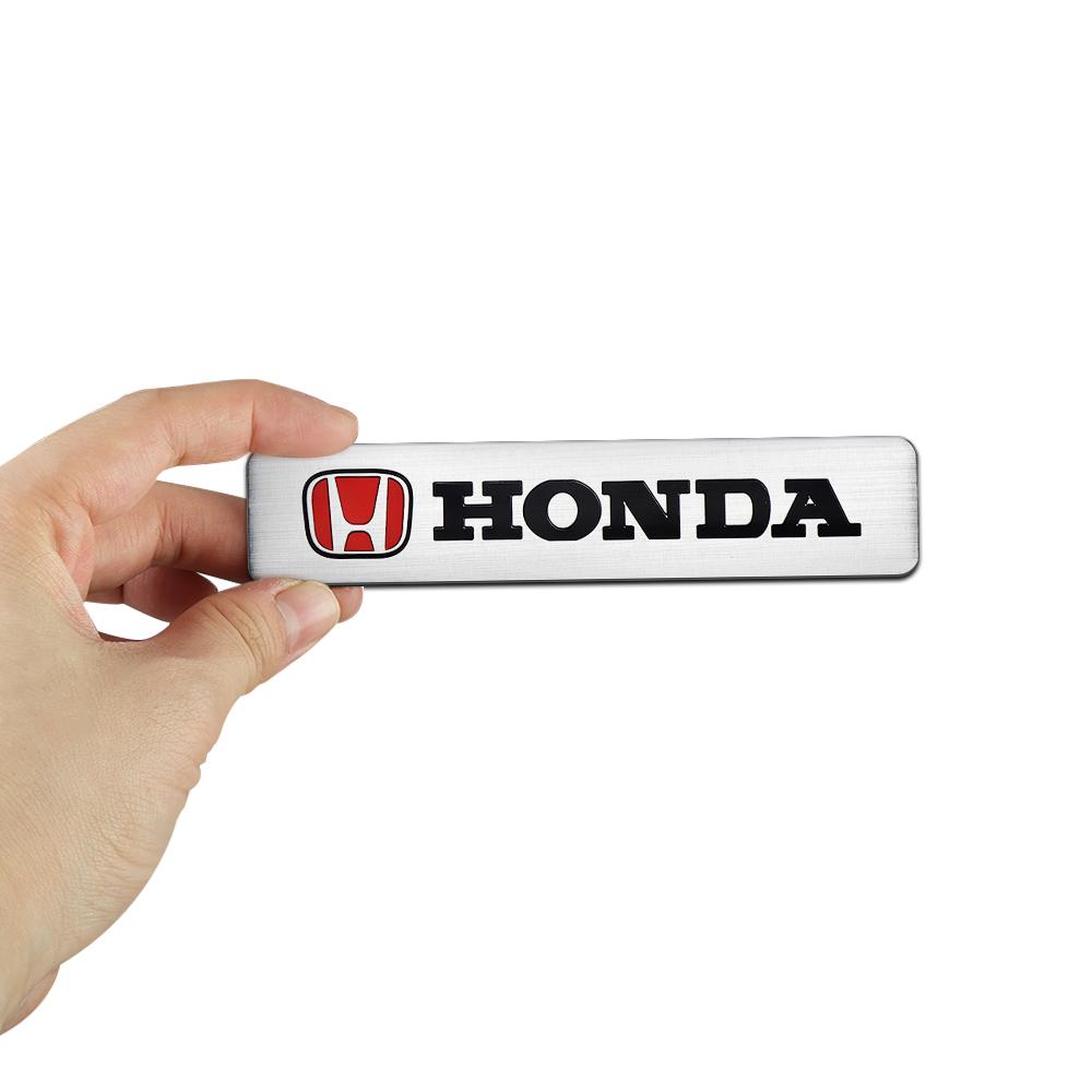 QLN2 1pc/4pcs 3D Aluminum Car Logo Emblem Auto Body Trunk Motorcycle Deccor Stickers For Honda CIVIC CRV HRV VTi Accord Vezel Pilot