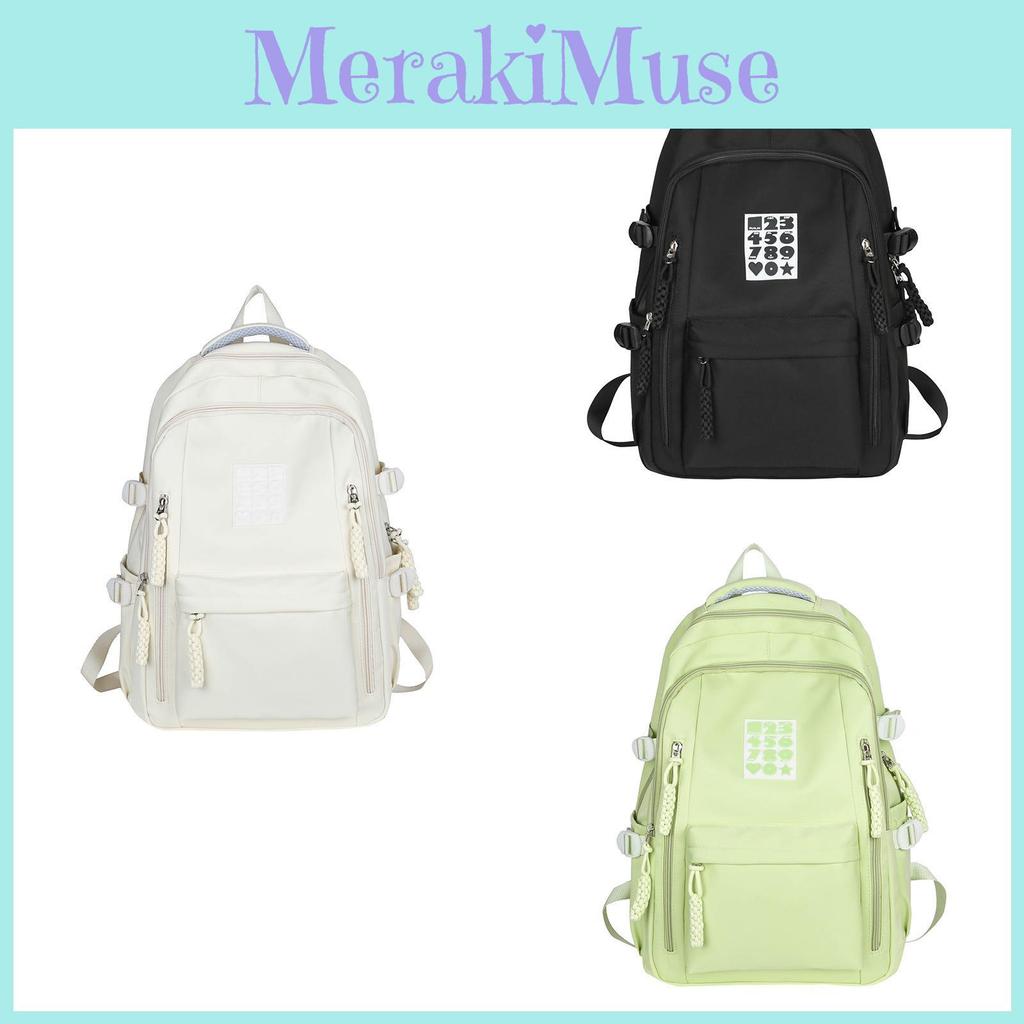 Cute Japanese Style Nylon School Backpack For Girls Boys High Capacity Lightweight