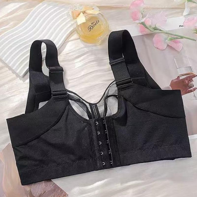 Anti-sagging Thin Breathable Underwear Adjustable Breast Control Push-up Large Size Bra