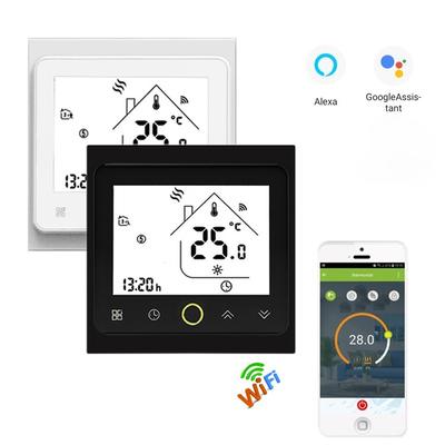 WIFI For Electric/Water/Gas Boiler Floor Heating Thermostat Smart Touch Screen LCD Display Temperature Controller with Alexa/Google Home