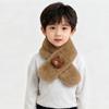 Jesień Zima 2025 Szalik Dziecięcy Pluszowy Gruby Szalik na Szyję dla Niemowląt Kreskówkowy Styl Koreański Ciepły Szalik