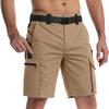 Men Cargo Shorts Multi Pocket Utility Outdoor Work Shorts with Adjustable Waistband and Durable Stitching