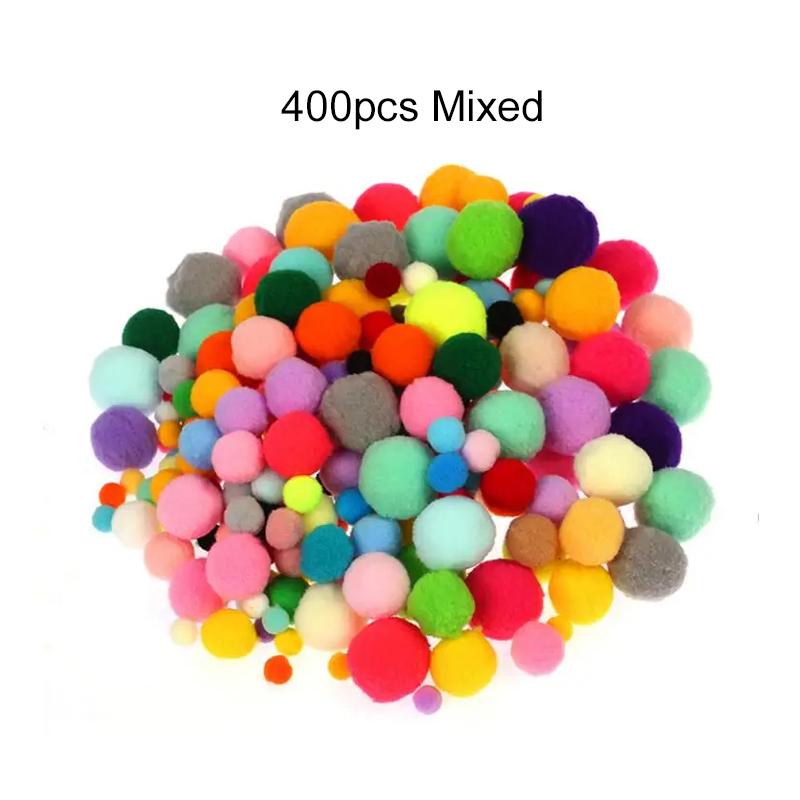 DIY Handicraft Materials Pompom Ball 10/20/30mm Fluffy Soft Colorful Craft Supplies Handmade Accessories Festive Decorations TMZ