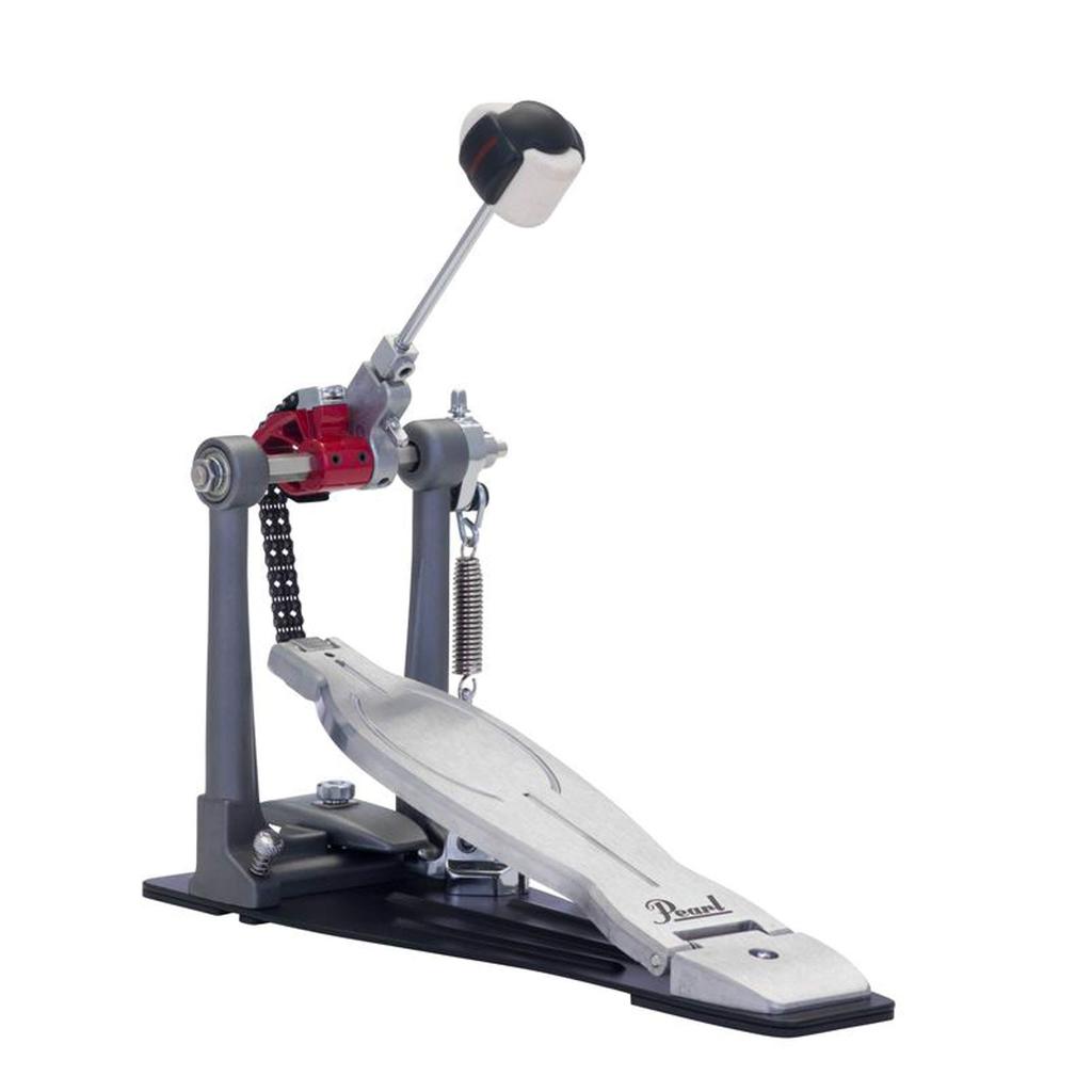 Pearl Eliminator Solo Drum Single Pedal with Eccentric Cam Control Core and Quad "Red" Beater, P-1030R