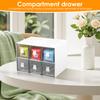 Tea Bag Holder Plastic Tea Box with 3 Drawers Stackable Tea Bag Organizer for Countertop Holds Sugar Packets Tea Storage Box