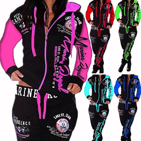 Nouvelle robe mesdames Camouflage Sport Léger Loungewear Ensemble Survêtement Survêtement