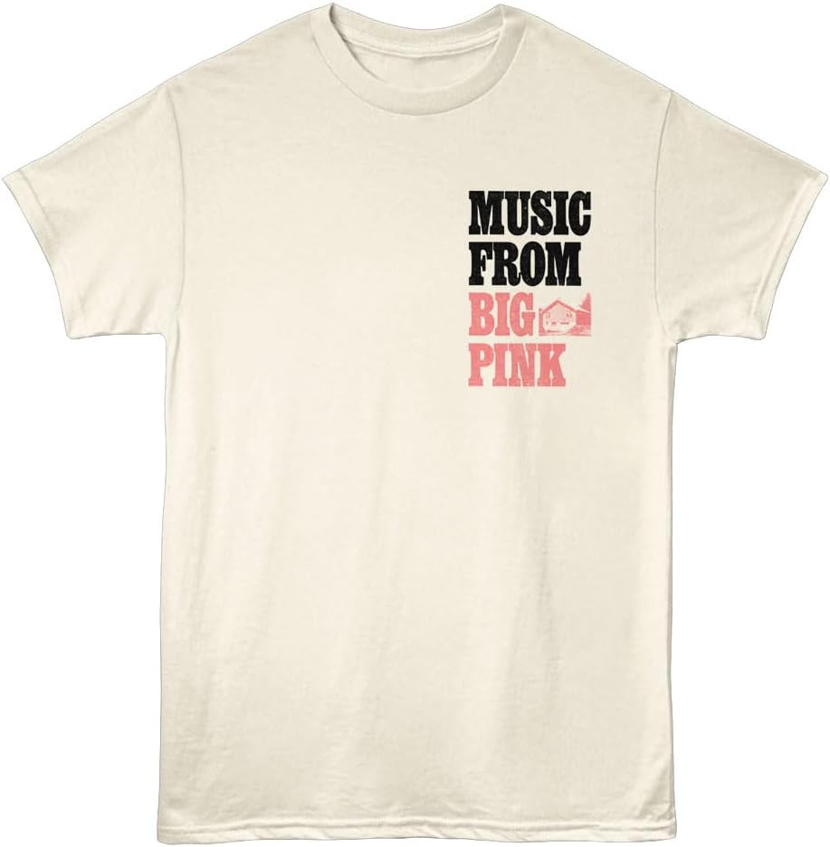 

The Band T Shirt Big Pink Natural Front & Back Print Adult Folk Rock Music Vintage Style Graphic Tees S разноцветный