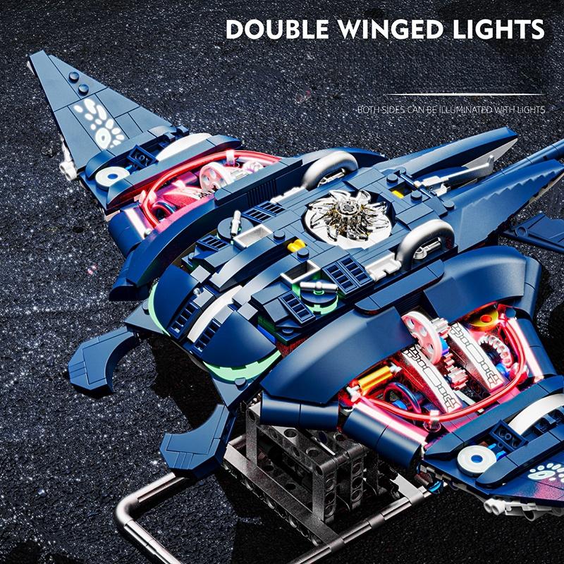 MOC Mechanical Manta Ray Sea Animal Set Power Motor Building Blocks Bricks DIY Model Kids Assembly Toy Christmas Birthday Gifts