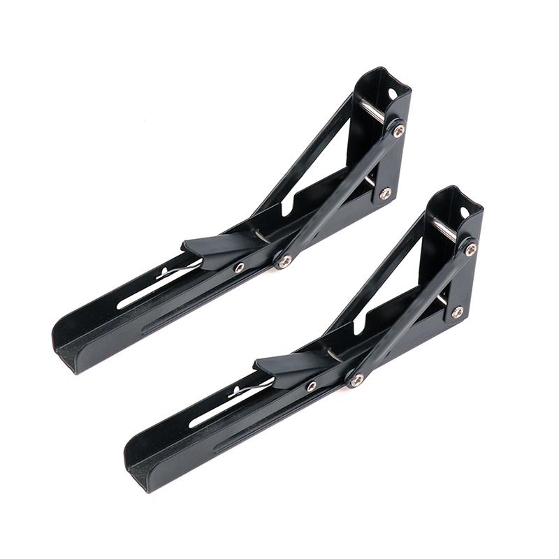 High-Strength Triangle Folding Shelf Bracket made of Cold Rolled Steel, Suitable for Wall and Table Mount, 1/2pcs
