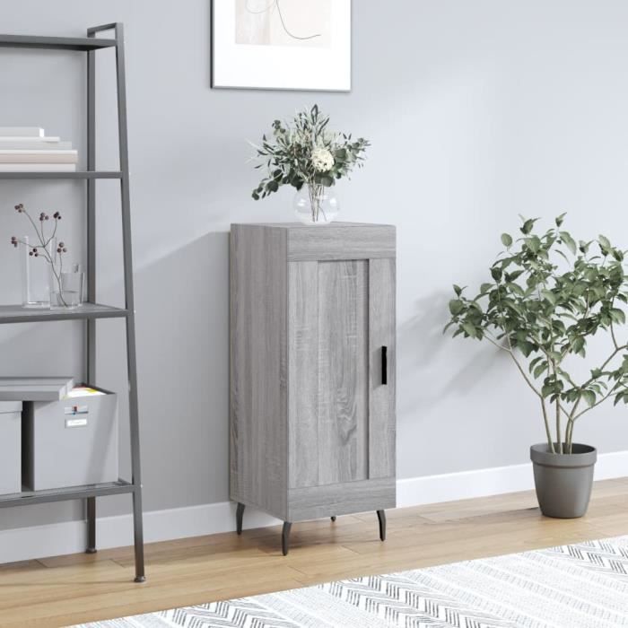 VidaXL Buffet Sonoma gris 34,5x34x90 cm Bois d'ingénierie 830466