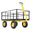 VEVOR Steel Garden Cart, 635 Kg Heavy Duty Pullable Garden Wagon Yard Cart