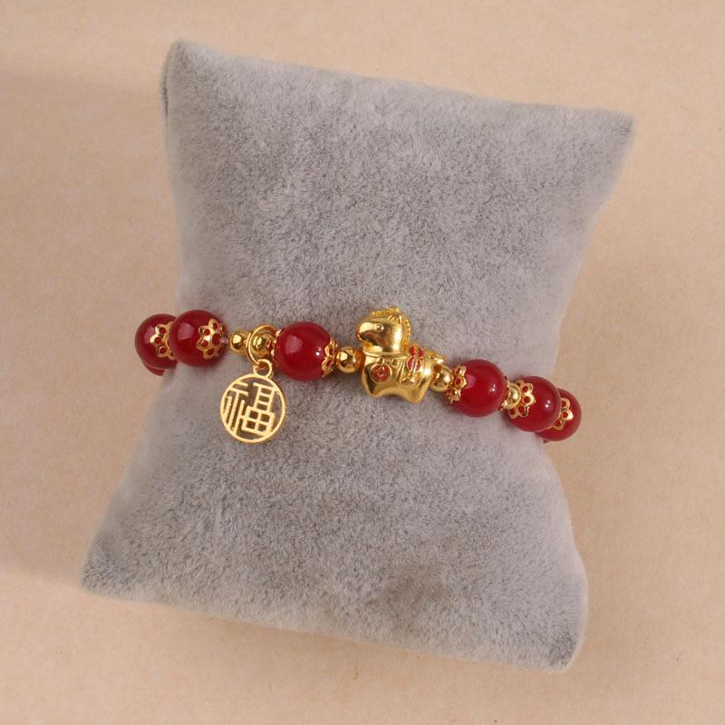 New Chinese Style Bracelet Horse Year Lucky Charm Bracelet Temperament Glass Hand Bracelet Jewelry Accessories