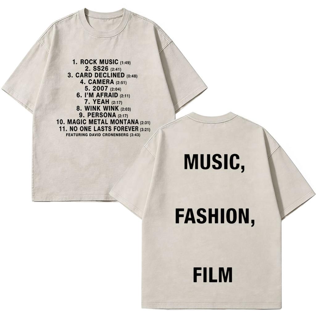 CHARLI XCX Album Music, Fashion, Film Tour 2026 Print T-shirt Men Women Cotton Casual Loose Vintage Washed T Shirt Streetwear