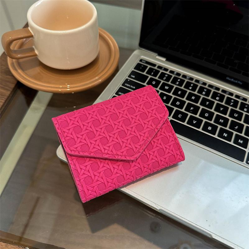 Стильный Ретро Минималистичный Кошелек Сумочка Визитница Большая Вместимость Сумка для Женщин роза розовый