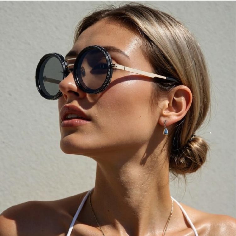 Adjustable Dimming Glasses Tinted Eyewear Round Polarized Sunglasses Outdoor Fishing Glasses for Women and Men