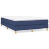 3144181 vidaXL Lit à sommier tapissier avec matelas Bleu 140x200 cm Tissu