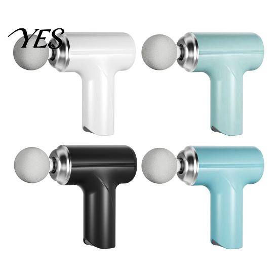 Portable Massage Device Mini Fascia Massager, Electric Percussion Massager with 4 Muscle Relaxation Tool Heads, for Deep Stain Resistant
