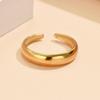 Adjustable European Classic Gold-Plated Stainless Steel Toe/Finger Ring for Women - Non-Fading Simple Band Jewelry