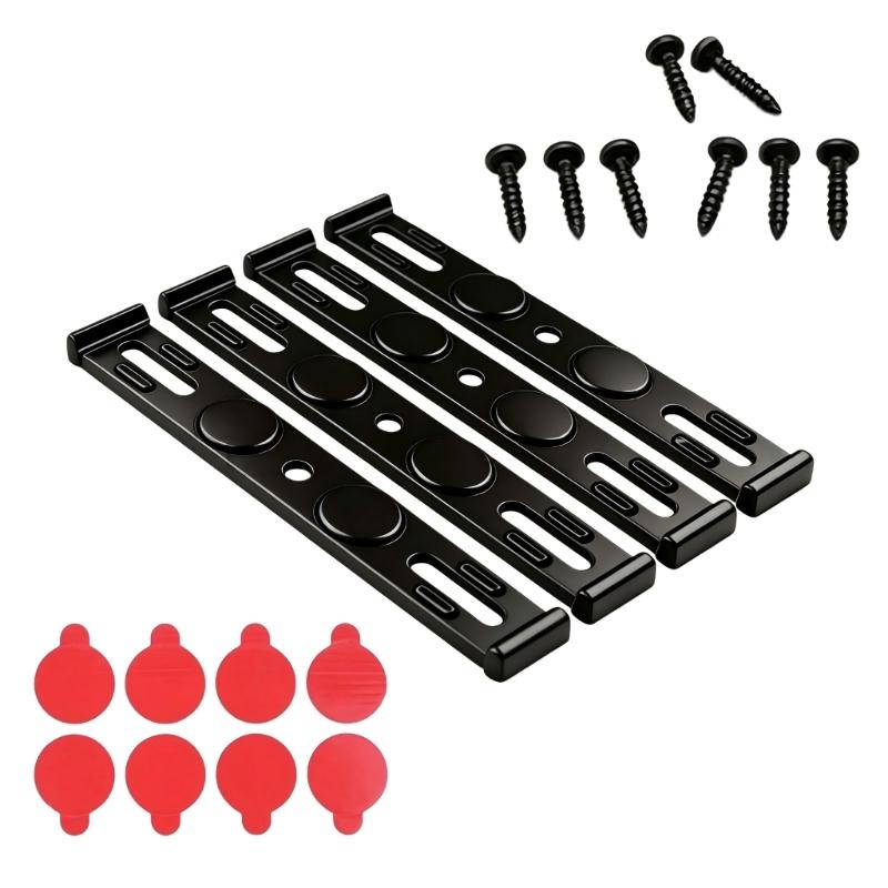 Kit di Staffe di Montaggio Targa Anteriore e Posteriore per Moto in ABS Senza Telaio Installazione Facile a Scatto Per Veicolo