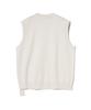 Irony Porno White Line 86-Iroj364 Side Button Slit Knit Vest Beige