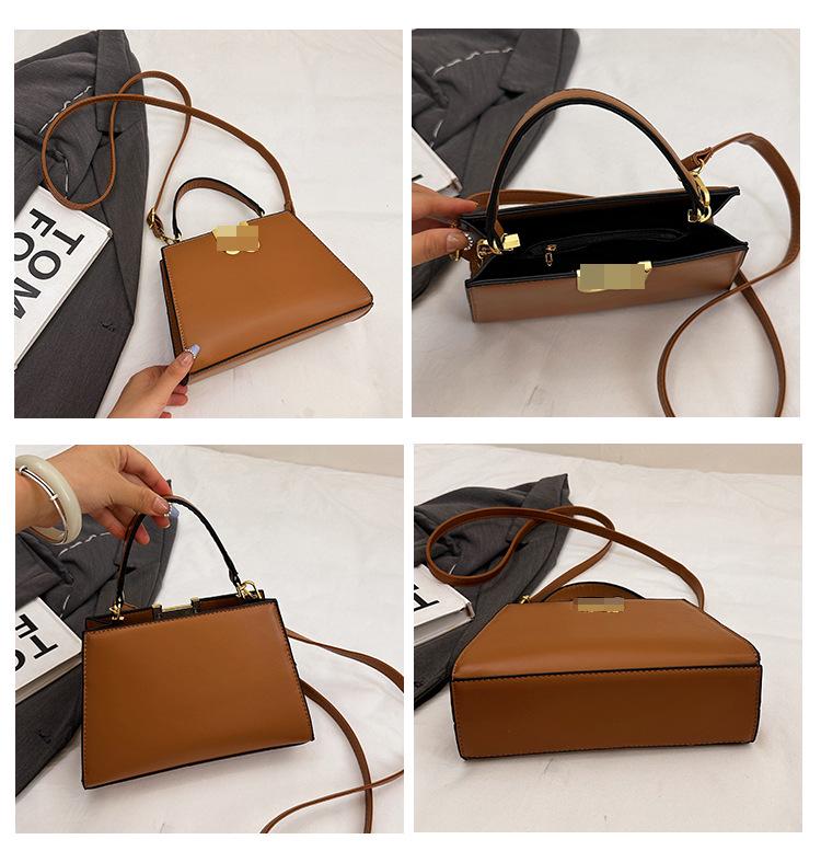 Kelly Bag: Elegant Retro Shoulder & Crossbody Handbag with Solid Color for Commuting