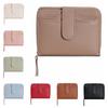 Solid Color Mini Short Wallet PU Leather Card Holder Compact Women's Wallet  For Ladies