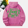 Sorry But I Don'T Care Washed Hoodies Women Letter Prints Cotton Streetwear Pocket Oversize Warm Womans Clothes